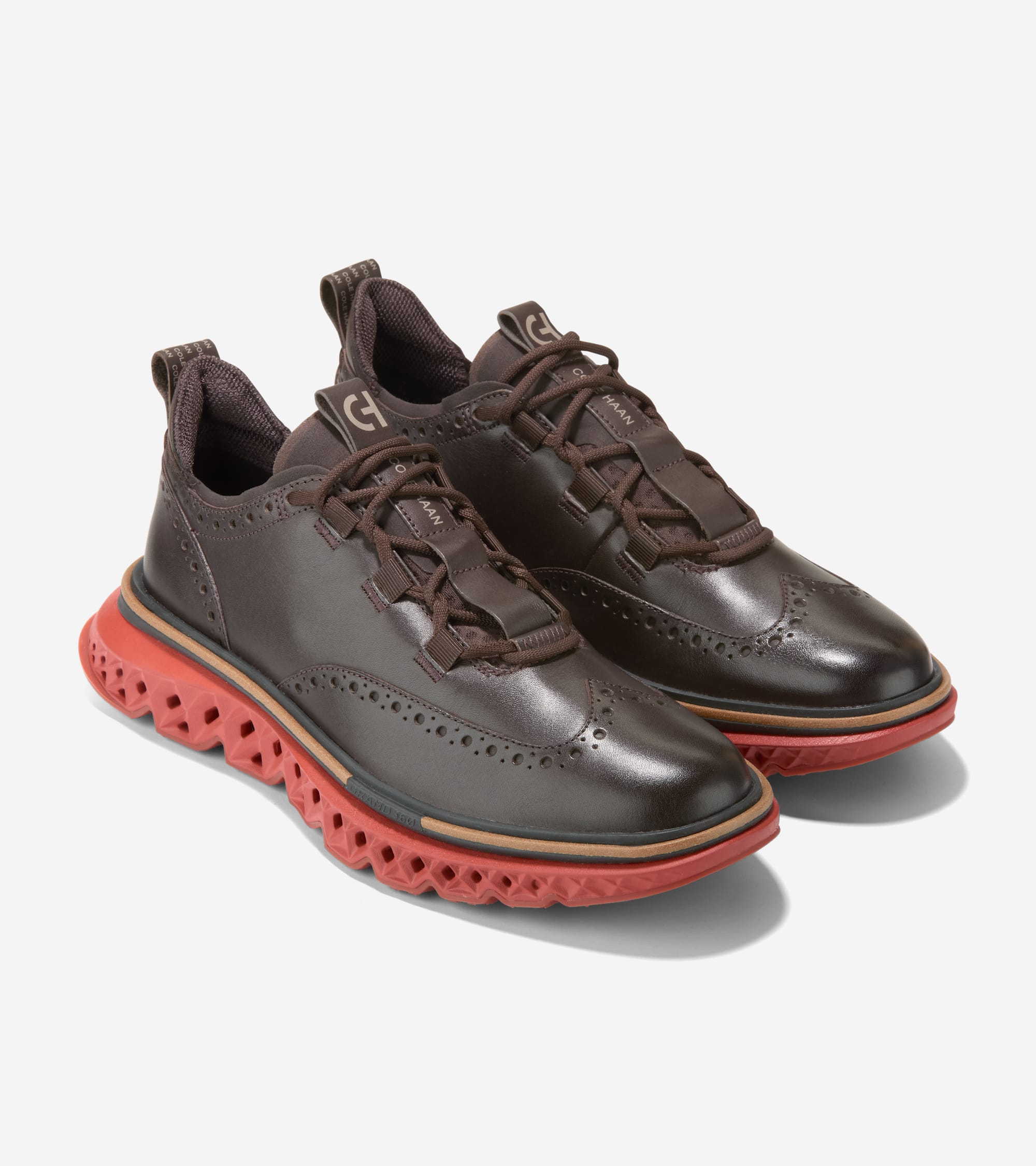 COLE HAAN Men's 5.ZERØGRAND Wingtip Oxfords Chocolate