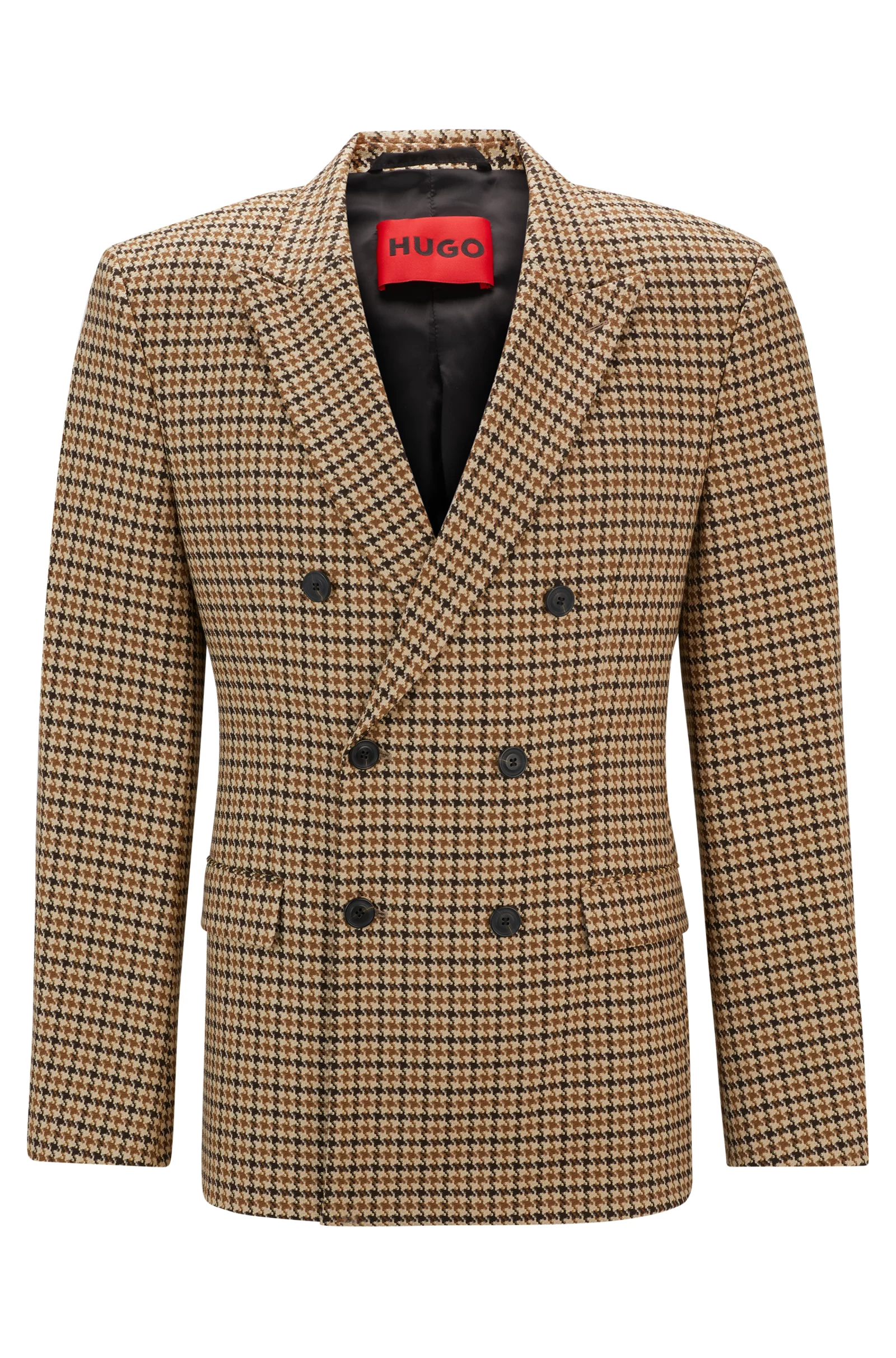 Hugo Boss Extra-Slim-Fit Jacket in Houndstooth Stretch Material DK