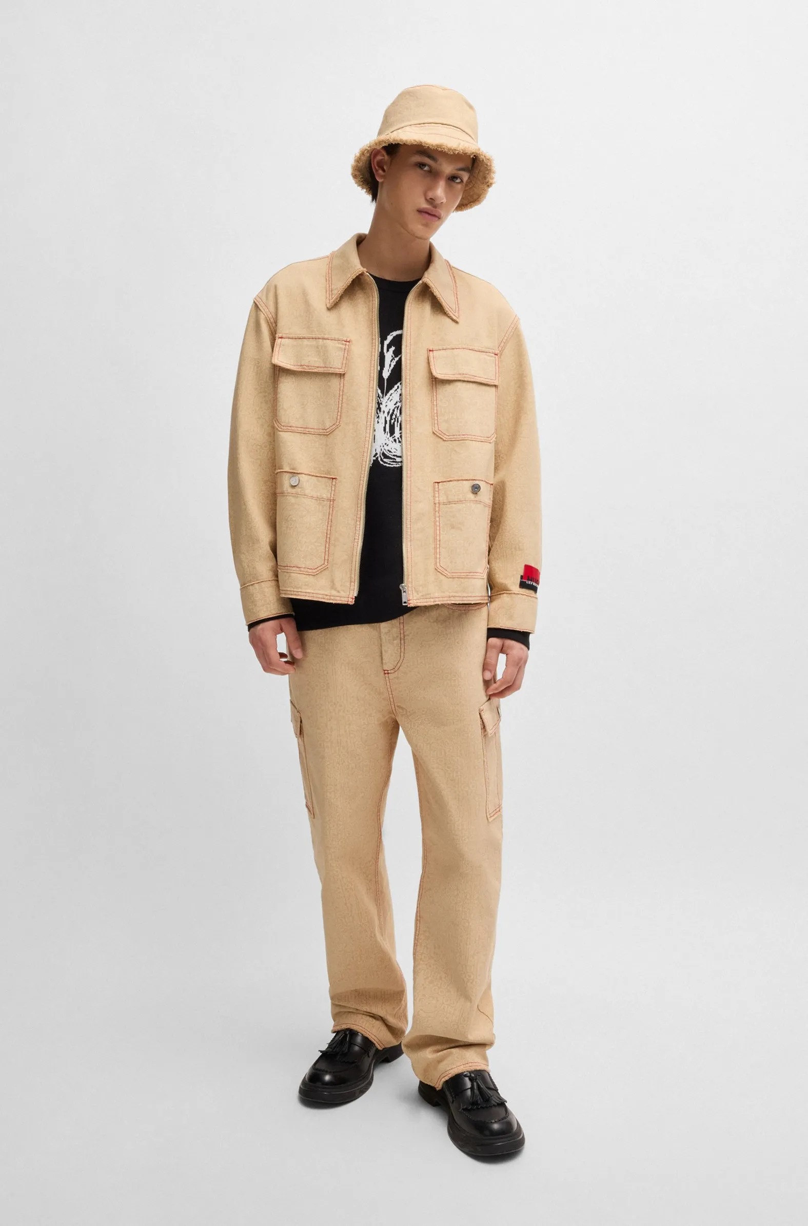 Hugo Boss HUGO x Les Benjamins relaxed-fit jacket with all-over